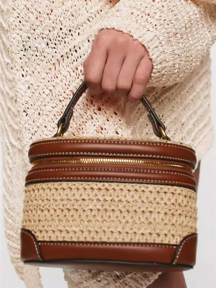 Retro Straw Woven Crossbody Bag high quality
